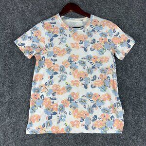 Eddie Bauer Travex Top Womens Small Floral Cotton Short Sleeve Tee Shirt
